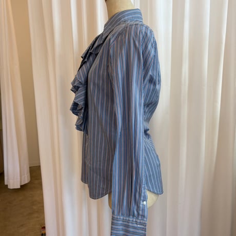 y２k RALPH LAUREN ストライプ フリルブラウス