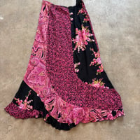 90s y2k 花柄 レーヨン フレア スカート