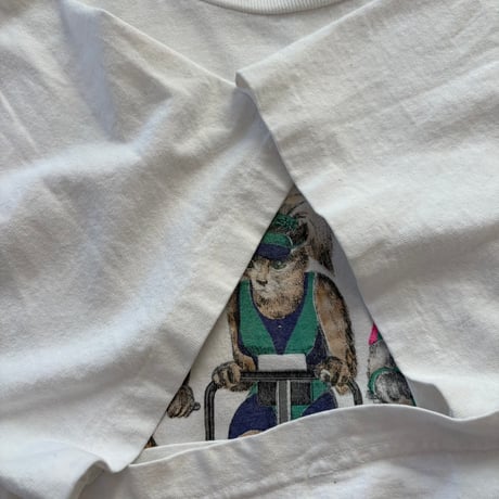 90s usa made フィットネス猫TEE