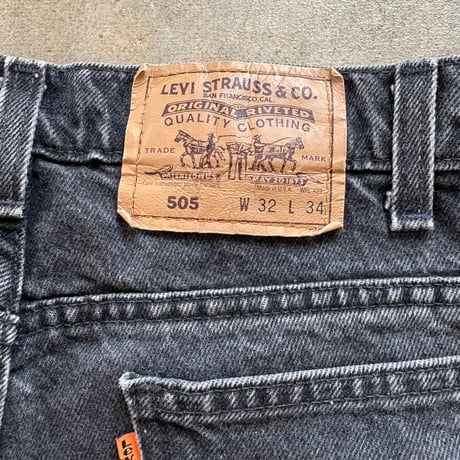VINTAGE USA MADE LEVIS 505 ブラック 32×34
