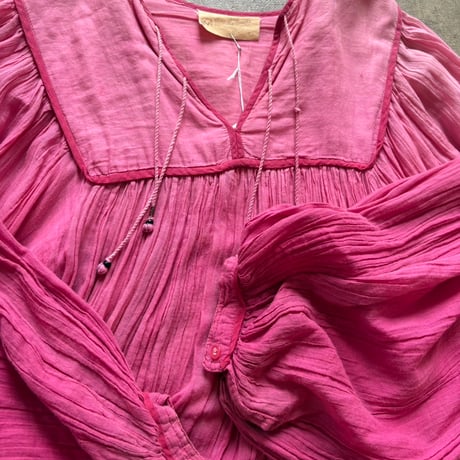 70s vintage インド綿 ドレス