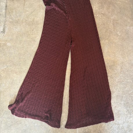vintage ENGLAND made 総レース フレアパンツ