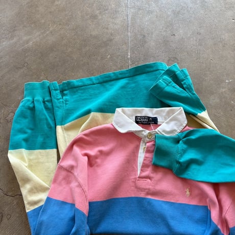 USA MADE Ralph Lauren パステルカラー　ラガシャツ