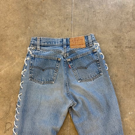 levis 20501 リメイク　編み上げデニムパンツ