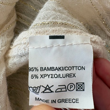 vintage ギリシャmade ラメ入り キャミ チュニック
