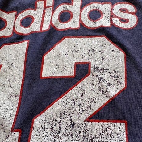 adidas デカ白銀タグ ナンバリング 7部袖 ボロ ロンTEE