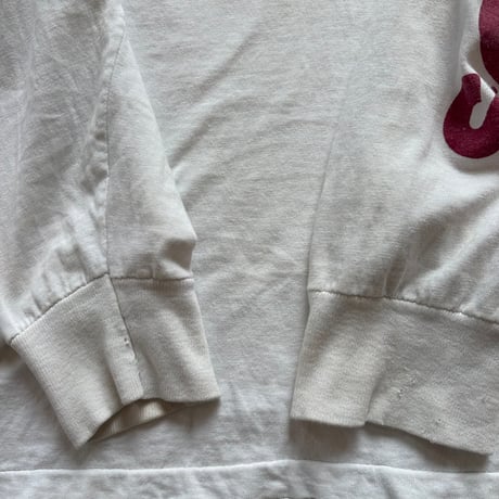 90s USA製 STROUD'S RESTAURANT &BAR 袖ロゴ入り ロンTEE