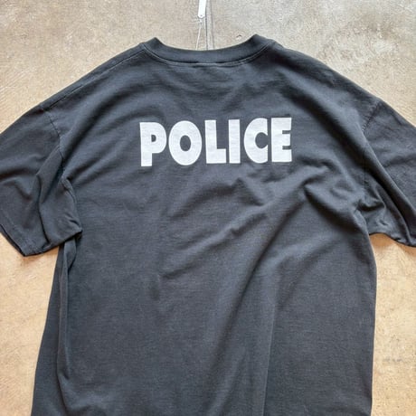 POLICE 両面プリント　ブラックTEE