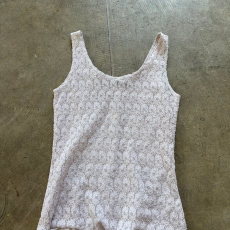 90s USA made レース　シースルー　タンクトップ