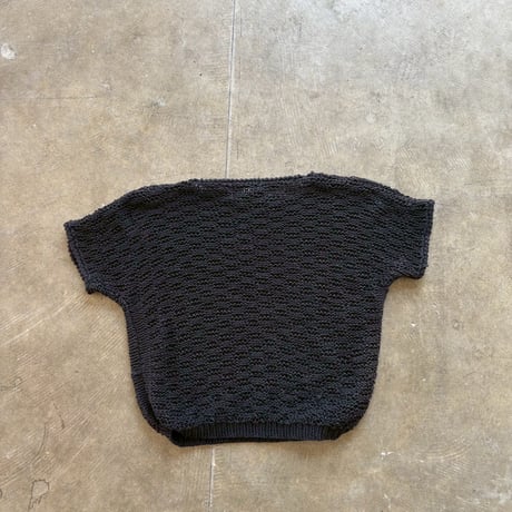90s 鍵網み　半袖　トップス