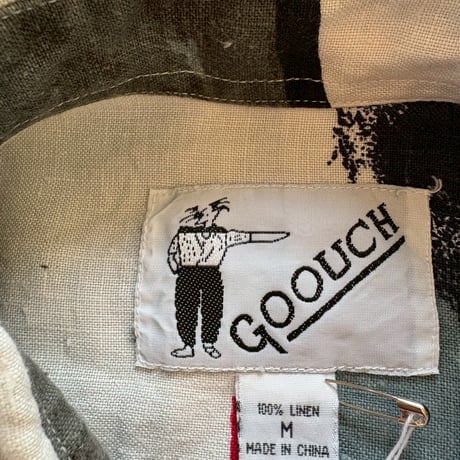 GOOUCH リネン１００　総柄シャツ