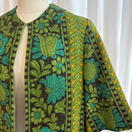 60s Vintage CALIFORNIA MADE 花柄 七分袖ジャケット