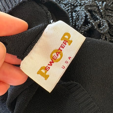 90s チャイナデザイン 鍵あみトップス