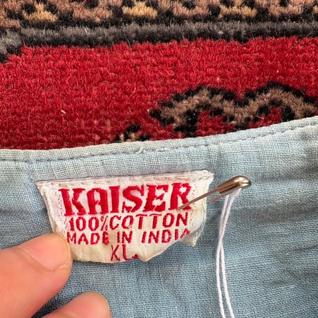 60s vintage KAISER インド綿 レインボーラメ入り ドレス
