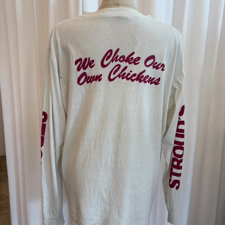 90s USA製 STROUD'S RESTAURANT &BAR 袖ロゴ入り ロンTEE
