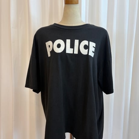 POLICE 両面プリント　ブラックTEE