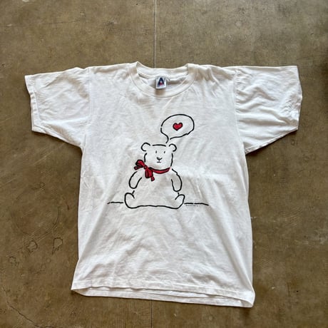 90s made in usa いいこと閃きくまさん プリントTEE