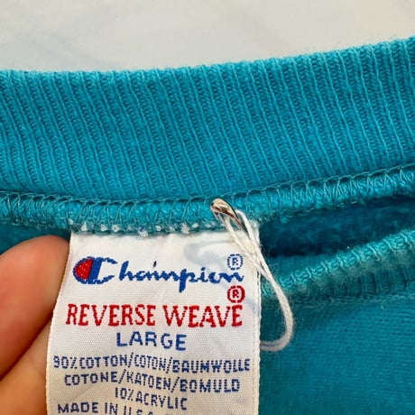 90s champion reverse weave ターコイズ rare color sizeL