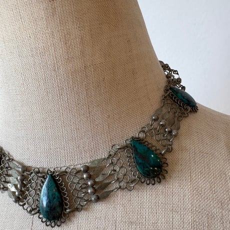 antique シルバー ハンドメイド チョーカー