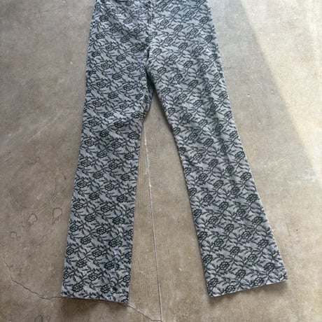 MADE IN USA ９０s レース総柄　Y2K パンツ