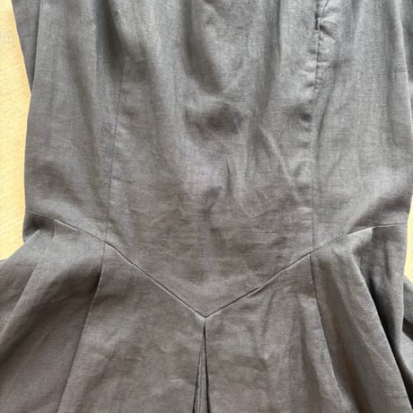 Vintage リネン 背中デザイン ドレス