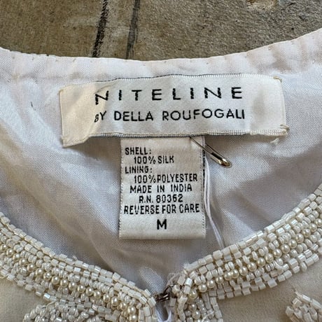シルク ビーズ フリンジ ジャケット