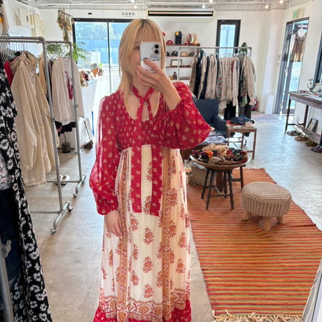 70s vintage Candi Jones California ドレス