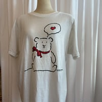 90s made in usa いいこと閃きくまさん プリントTEE