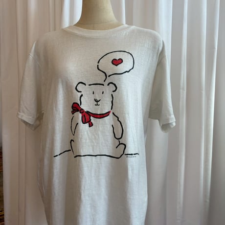 90s made in usa いいこと閃きくまさん プリントTEE