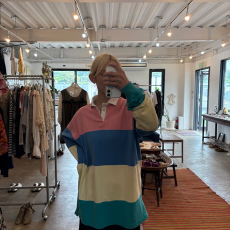USA MADE Ralph Lauren パステルカラー　ラガシャツ