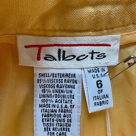 Talbots USA製 シルクレーヨン 2タック入り ショートパンツ