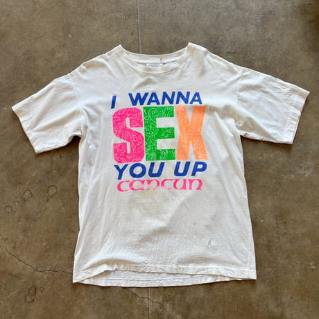 VINTAGE I WANNA S E X ボロTEE