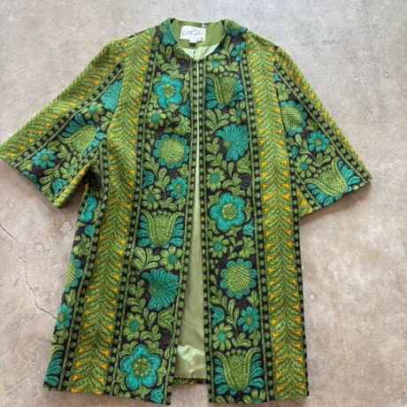 60s Vintage CALIFORNIA MADE 花柄 七分袖ジャケット