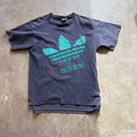 デカ白銀タグ USA製adidas トレフォイル デカロゴ TEE