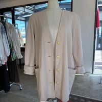 CANADA MADE ポリコットン ノーカラー ジャケット