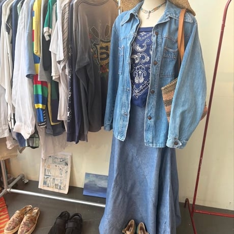 40s vintage 下げゾウ 大判 両ミミ バンダナ