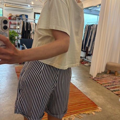 USA MADE 2タック入り ストライプショートパンツ