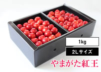 やまがた紅王 3Lサイズと紅てまり2Lサイズ1kg以上入り 山形県産さくらんぼ やまがた紅王 3L秀 | たのしいさくらんぼ研究所