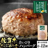 佐賀牛×肥前さくらポーク あいびきハンバーグ | 冷凍 牛肉 豚肉 おすすめ 人気 合挽き 通販