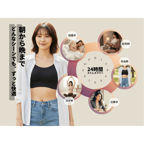 シームレスナイトブラ　想像以上のホールド力