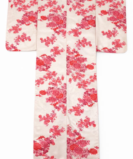 小紋   花柄 洗える着物 ｜らくらく着物
