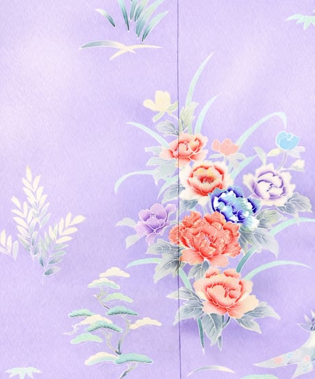 訪問着　手描き友禅 花草文｜らくらく着物