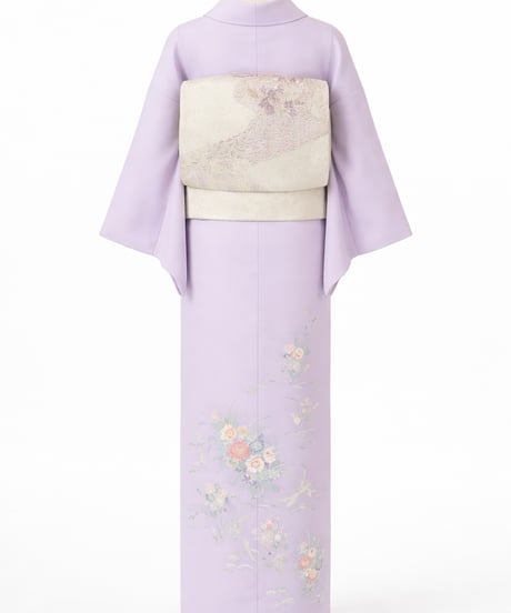 訪問着　手描き友禅 花草文｜らくらく着物