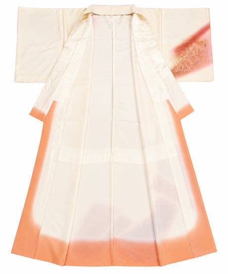 正絹 訪問着 | やわらか桃暈し花雅 上品 金彩花文様 |らくらく着物