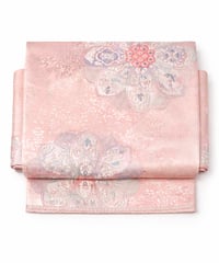 2部式袋帯｜上品桜花文様・淡ピンク｜らくらく着物　らくらく帯