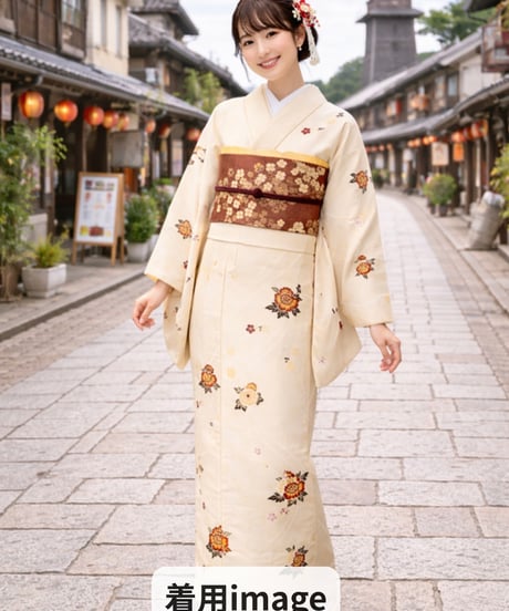 2部式名古屋帯| 金彩織りの上品ブラウン|らくらく着物