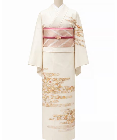 訪問着　未使用　上品霞花流し｜らくらく着物
