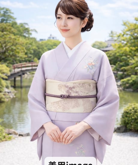 訪問着　手描き友禅 花草文｜らくらく着物