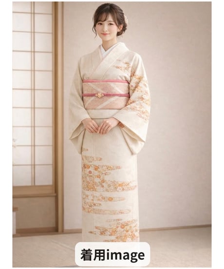 訪問着　未使用　上品霞花流し｜らくらく着物