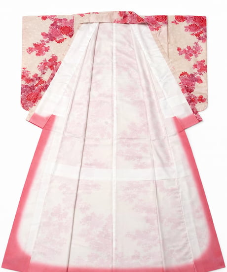 小紋   花柄 洗える着物 ｜らくらく着物